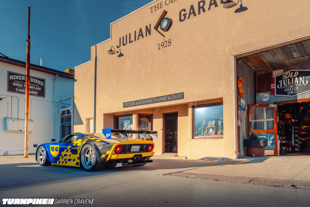 Turnpike Darrien Craven Throtl GT-21 Throtl's Ford GT rear three quarter outside shop