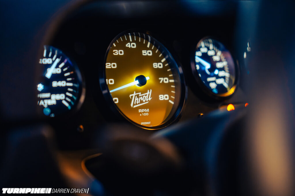 Turnpike Darrien Craven Throtl GT-36 Gauge cluster in Throtl's Ford GT