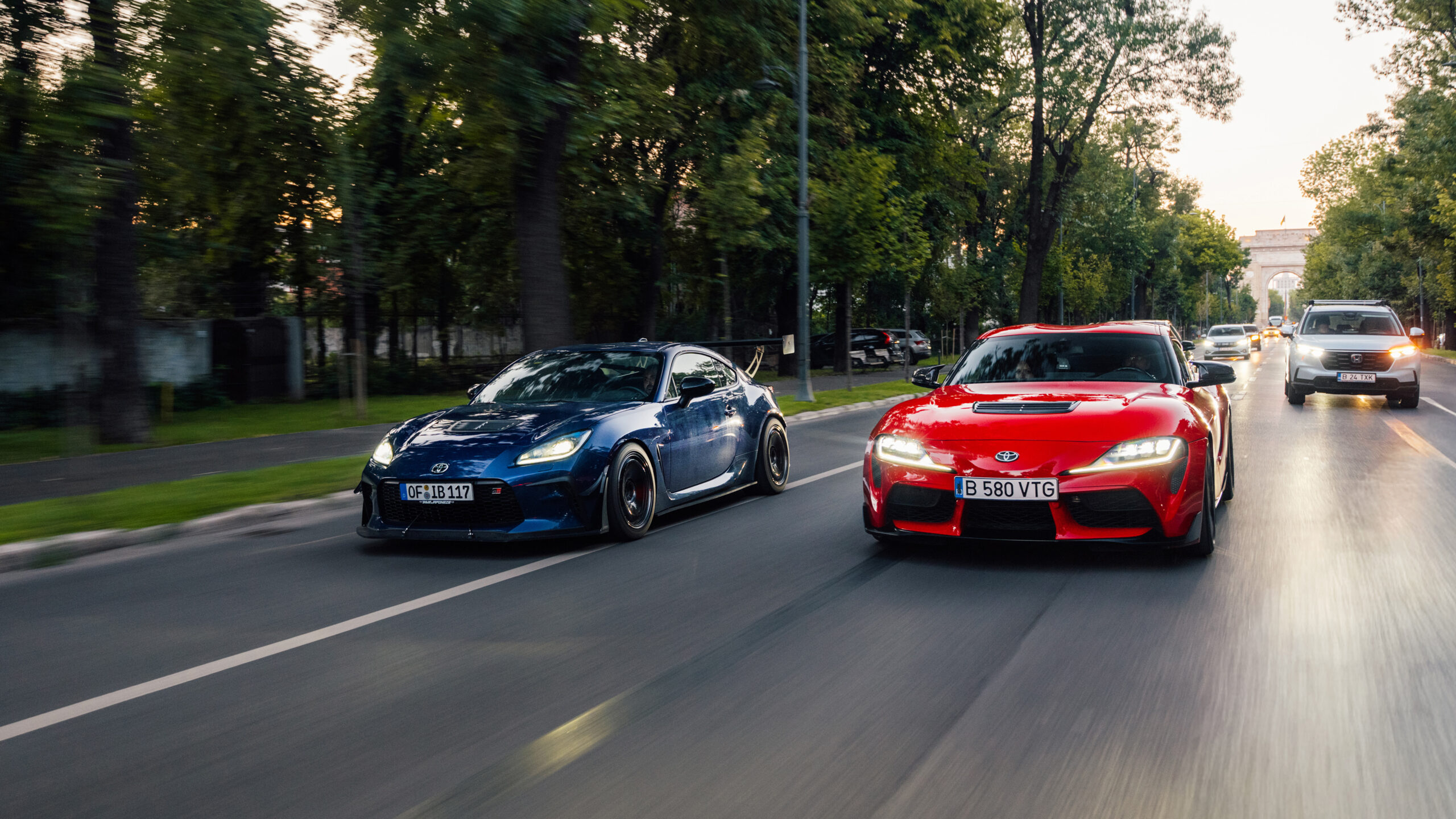 Automotive Cultural Exchange: Two RAYS-Equipped GR Toyotas in Romania